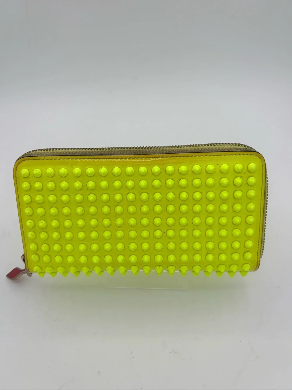 Christian Louboutin neon wallet